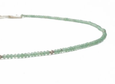 Feine Aventurinkette mit Silber