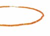 leuchtend orange Kette aus Feueropal mit Goldgranulation