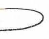 feine schwarze Spinellkettte mit Gelbgold