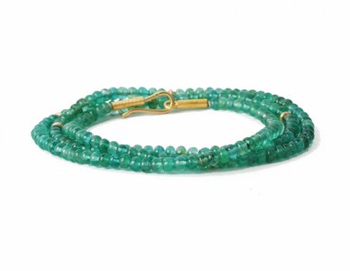 Smaragdkette mit Gelbgold